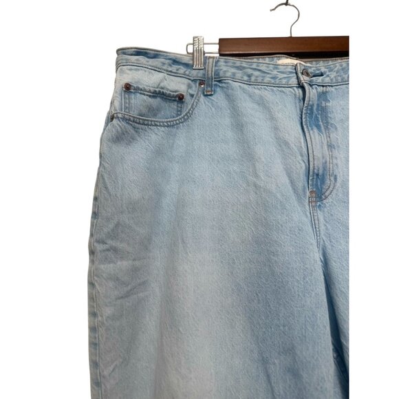 Abercrombie High Rise Loose Curvy jeans Womens 35 20 Blue Light Wash Flare Leg - Picture 13 of 14